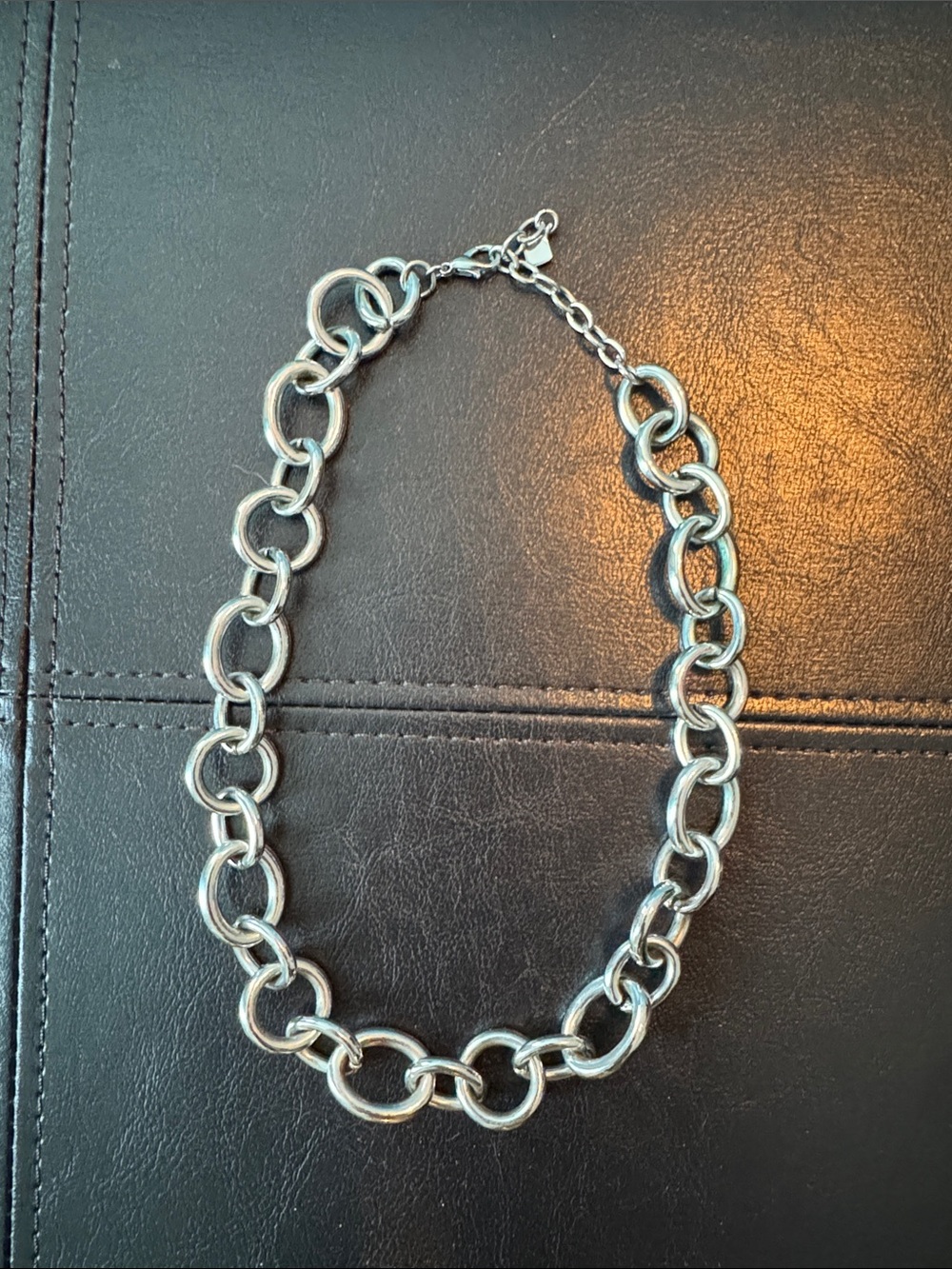 Silver Link Chain Necklace - Women's Fashion Jewelry